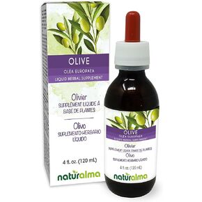 Naturalma Olive (Olea europaea) Leaf Alcohol-Free Tincture 4 fl oz Liquid Extract in Drops | Herbal Supplement | Vegan | Product of Italy