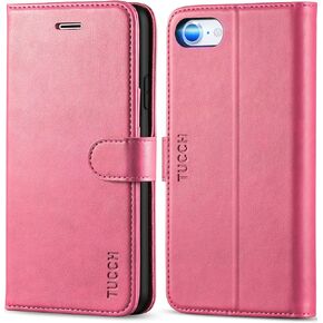 TUCCH Case for iPhone SE 2022 5G, iPhone 7/8/SE 2020 Wallet Case PU Leather Flip Folio Case Wallet with Card Slot, Stand Magnetic TPU Shockproof Inner Case Compatible with iPhone 7/8/SE2/SE3, Black