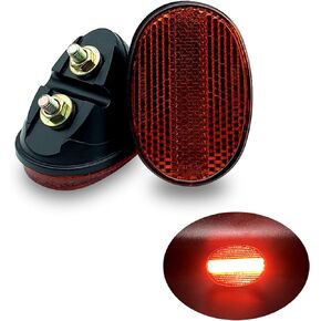 Rear Fender Reflector Bicycle Accessory Bike Part Oval Mugguard Safety Warning Night Riding