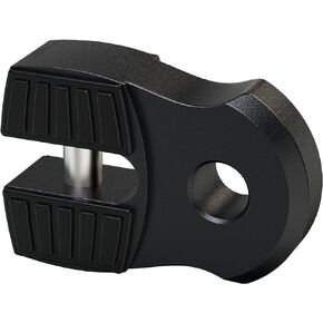 MZS Winch Shackle, Flat Towing Hook Mount with Iron Pin & Rubber Guard - 30,000 LB Capacity Universal Fit for ATV UTV SUV Pickup Trucks - Black