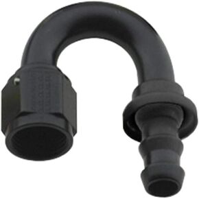 Fragola 218010-BL Black Size (-10) 180° Push Lock Hose Fitting