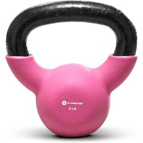 Gymenist Kettlebell Fitness Iron Weights With Neoprene Coating Around The Bottom Half of The Metal Kettle Bell