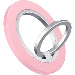 Anuck Magnetic Phone Ring Holder for MagSafe, Strong Magnet Phone Grip Stand Holder Anti-scratch Adjustable Kickstand for iPhone 15 14 13 12, Pro, Pro Max, Mini, Plus, for Mag Safe Cases, Blue/Black