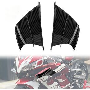 Motorcycle Fairing Winglets, PSLER Universal Wing Spoiler Carbon Fiber ABS Side Fairing Wings for Motorcycle Scooters Bike Modification