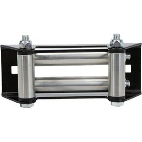 KIMISS Winch Fairlead, Car Side by Side Winch Roller Fairlead 152mm/6in Iron Zinc Plated Maintenance Replacement Universal