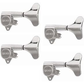 Grover Mini Bass Guitar Tuning Machines - 20:1 Ratio - 4 In-Line - Chrome