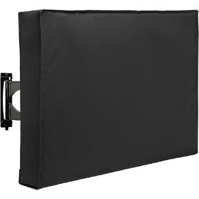 SunPatio Outdoor TV Cover Waterproof and Weatherproof, TV Screen Protector for 38-40 inch TV, Fits Most TV Mounts and Stands, with Built-in Remote Pocket for Outside LED LCD Flat Screen TVs, Black