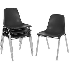 Poly Shell Stack Chair, Black