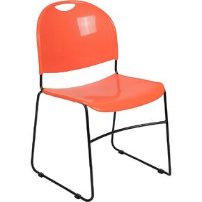 Flash Furniture HERCULES Series 880 lb. Capacity Black Ultra-Compact Stack Chair with Black Powder Coated Frame in Saudi Arabia