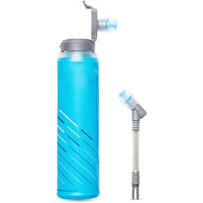 HydraPak UltraFlask Speed 500ml 2-Pack - Collapsible Soft Flask Water Bottle for Hydration Vests and Running Packs with Easy Open Cap (500 ml/17 oz), Malibu Blue