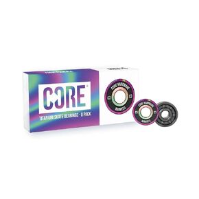 CORE ABEC 9 Skateboard Bearings - Pack of 8/4 Sealed Bearings for Skateboards, Longboards, Stunt Scooters and Roller Skates 608 Bearings (8 Pack, Red ABEC 9) (8 Pack, Ceramic, 1)
