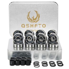 Premium 608RS Longboard Bearing, Skateboard, Inline Skate, Roller Skate, Spinner, 8x22x7 Double Shielded ABEC-9 Ball Bearing(Pack of 8)