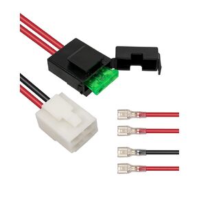 4-Pin 2-Wire Battery Wiring Harness Fit for Razor Dirt Quad Dune Buggy MX350 MX400 PR200 Pocket Mod Bella Betty Bistro Daisy Sport Mod Ground Force，1Pack Harness Kit 30 A in-Line