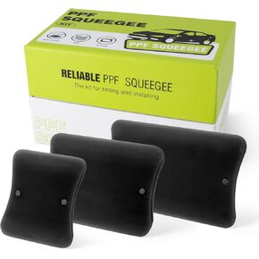 NEWISHTOOL Magnetic PPF Squeegee Kit, 3 PCS in Gift Box V-Blade Frosted Rubber Squeegee Tool, Soft TPU Scraper PPF Tools for Paint Protection Film Install, Window Film Application Water Removal