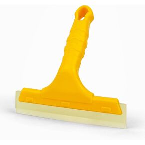 Lunbengo Small Glass Squeegee, Ice Scraper for Car Windshield, Window Wiper with Hard Rubber Blade & None-Slip 6.1inch Handle, for Windshield/Bathroom Shower Door/Mirrors/Countertop/Window