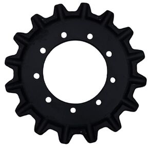 Drive Sprocket 08801-66210 Compatible with Takeuchi TL8 TL230 TL130 Mustang MTL16 MTL316 Gehl CTL60 Compact Track Loader 16 Teeth 9 Bolt Holes Rubber Undercarriage