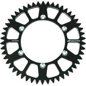 Aluminum Alloy Rear Sprocket Compatible with Kawasaki KX KXF KLX 125 250 450 KX250 KX450 94-24, Black - 49 Tooth