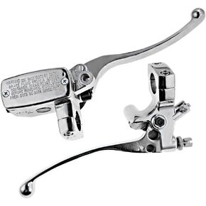 1" Brake Master Cylinder & Clutch Set Chrome for Honda Shadow VTX1800 Kawasaki Vulcan Yamaha Road Star Suzuki (1 Pair, Left + Right)