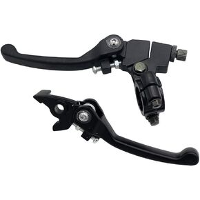 CNCMOTOK Black Folding Aluminum Clutch Brake Lever for 22mm 7/8 inch Handlebar 110cc 125cc 140cc TTR 125cc SSR Xmotos Apollo 125 Pit Dirt Bike Motorcycle