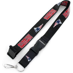 Aminco NFL New England Patriots Team Lanyard, Black