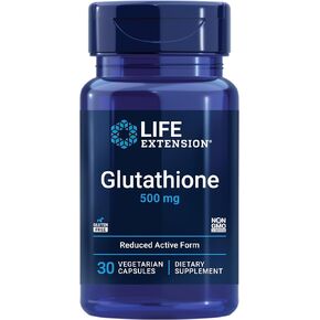 Life Extension Glutathione 500 mg – Glutathione Capsules, Antioxidant Supplement, Oxidative Stress, Active Reduced Form – Gluten-Free, Non-GMO, Vegetarian – 60 Capsules