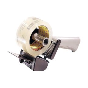 3M Scotch Low Noise Tape Dispenser H150 for Quiet or Recurrent Use, Pistol Grip Design, High-Impact Resistant, 2 in,Gray