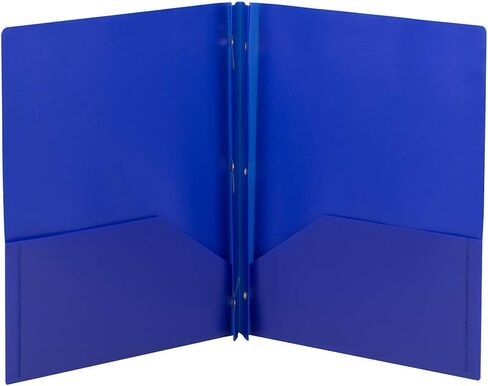 Smead Poly Two-Pocket Folder, Three-Hole Punch Prong Fasteners, Letter Size, Yellow, 3 per Pack (87733) in Saudi Arabia