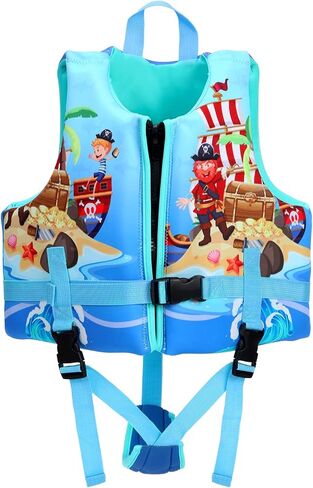 Toddler Swim Vest, Swim Vest for Kids with Adjustable Safety Strap, S-XL Toddler Floaties 2-9yrs/20-60lbs Boys and Girls in Saudi Arabia