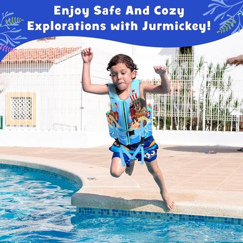 Toddler Swim Vest, Swim Vest for Kids with Adjustable Safety Strap, S-XL Toddler Floaties 2-9yrs/20-60lbs Boys and Girls in Saudi Arabia