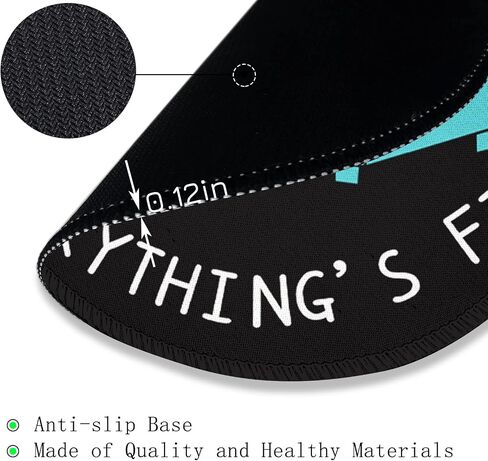 Gctriki Anime Black Cat Mouse Pad, Cute Computer Mouse Pads for Desk, Funny Round Mousepad for Laptop Gaming Stitched Edge Non-Slip Rubber Base Cute Green Home Office Desk Accessories Decor for Women in Saudi Arabia