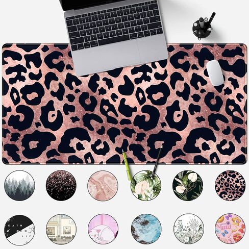 Cute Frog Mouse Pad Desk Pad Kawaii Green Desk Decor Mat, Large Gaming Mouse Pad for Desk Computer Keyboard Laptop, Desk Decor Home Office Accessories for Girl (31.5x15.7 in)-with Stitched Eges Pad in Saudi Arabia