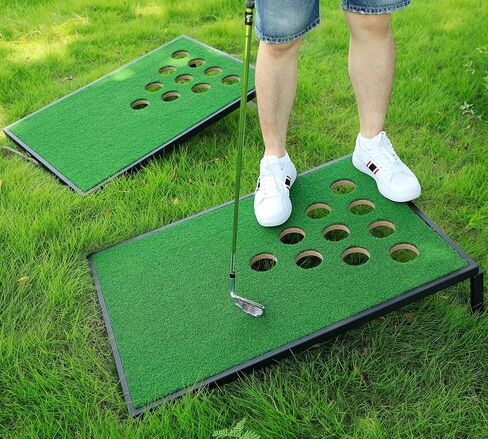 Golf Cornhole Game Set Combined Pong Game, Chipping Yard Game Boards with Chipping Mats & Golf Balls for Tailgate, Ideal Gift for Family, Golfer and Friends in Saudi Arabia