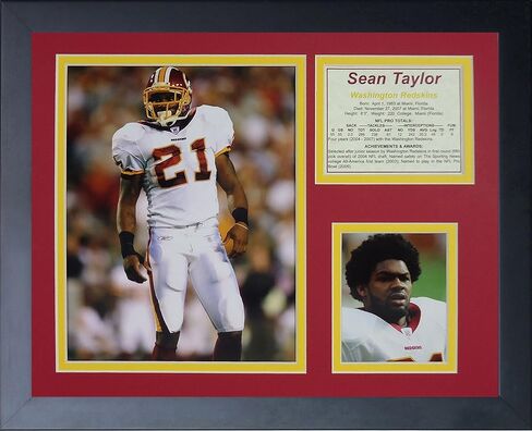 Legends Never Die Sean Taylor Away Framed Photo Collage, 11x14-Inch, Model: 11664U in Saudi Arabia
