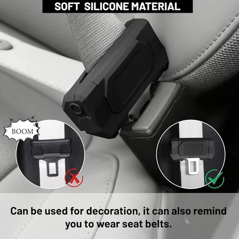 قطعتان من أغطية إبزيم حزام مقعد السيارة، واقي غطاء مشابك حزام الأمان لسلامة السيارة، غطاء حماية متين من جل السيليكا مضاد للخدش عالمي للسيارات والشاحنات والشاحنات in Kuwait