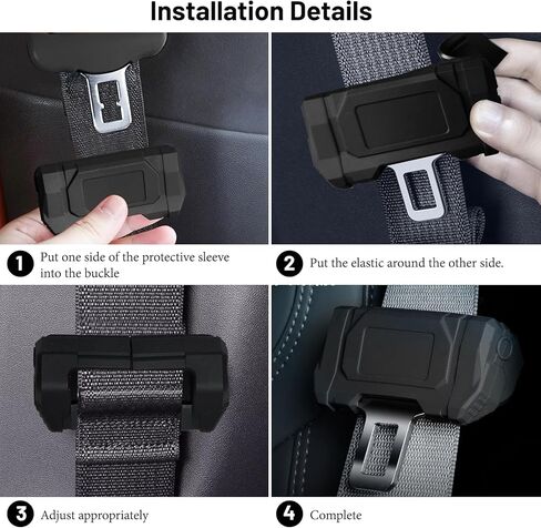 قطعتان من أغطية إبزيم حزام مقعد السيارة، واقي غطاء مشابك حزام الأمان لسلامة السيارة، غطاء حماية متين من جل السيليكا مضاد للخدش عالمي للسيارات والشاحنات والشاحنات in Kuwait