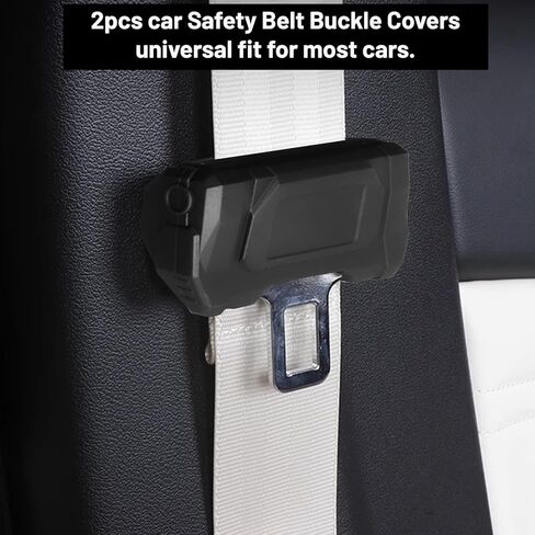 قطعتان من أغطية إبزيم حزام مقعد السيارة، واقي غطاء مشابك حزام الأمان لسلامة السيارة، غطاء حماية متين من جل السيليكا مضاد للخدش عالمي للسيارات والشاحنات والشاحنات in Kuwait