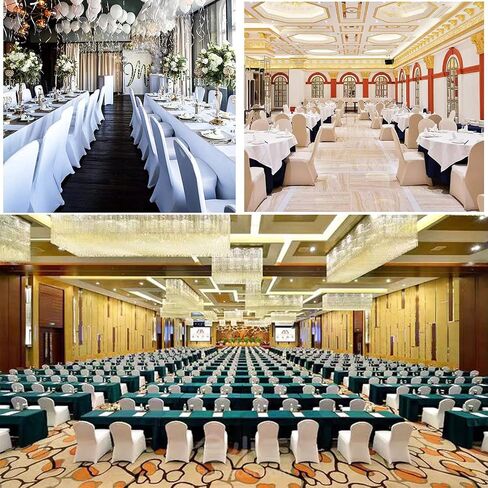2PCS White Chair Covers Polyester Spandex Chair Cover Stretch Slipcovers Covers for Wedding, Party and Banquet in Saudi Arabia