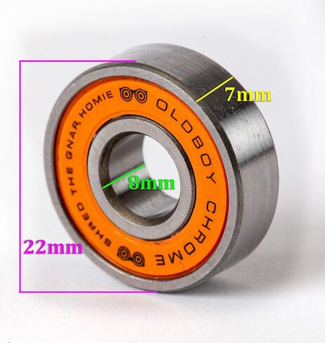 Ceramic Skateboard Bearings, Set of 8 Bearings for Skateboards, Longboards, Inline Skates, Rollerblades, Super Lube Ball Bearings, Skateboard Accessories (608RS ZrO2 at 8 x 22 x 7 mm) in Saudi Arabia