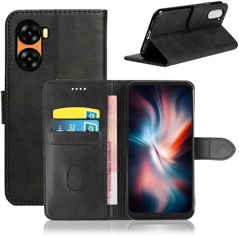 CNPUTAO متوافق مع Umidigi G3 / G3 Max / G3 Plus حافظة محفظة من جلد البولي يوريثان غطاء قلاب مغناطيسي مع ميزة المسند وغطاء واقي لبطاقة الهوية والائتمان، أسود in Kuwait