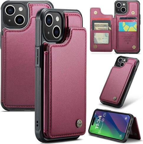 حافظة Kowauri لهاتف iPhone 15 Plus مع حامل بطاقة، حافظة محفظة من جلد البولي يوريثان للنساء والرجال مع فتحة بطاقة RFID وإغلاق مغناطيسي وغطاء هاتف واقٍ مضاد للصدمات لهاتف iPhone 15 Plus (أزرق مخضر) in Saudi Arabia