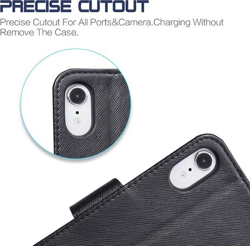 Arae Wallet Case Designed for iPhone XR PU Leather flip case Cover [Stand Feature] with Wrist Strap and [4-Slots] ID&Credit Cards Pocket for iPhone XR 6.1 inch -Black in Kuwait