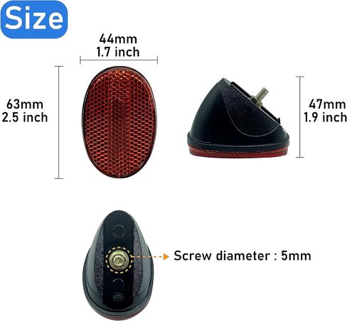 Rear Fender Reflector Bicycle Accessory Bike Part Oval Mugguard Safety Warning Night Riding in Saudi Arabia