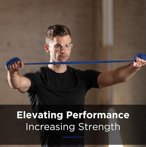 THERABAND Professional Latex Resistance Bands, Individual 6 Ft Elastic Band for Upper & Lower Body Exercise, Physical Therapy, Pilates, Home Workouts, 6 Foot, Blue, Extra Heavy, Intermediate Level 2 in Saudi Arabia