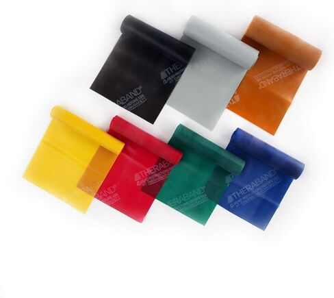 THERABAND Professional Latex Resistance Bands, Individual 6 Ft Elastic Band for Upper & Lower Body Exercise, Physical Therapy, Pilates, Home Workouts, 6 Foot, Blue, Extra Heavy, Intermediate Level 2 in Saudi Arabia