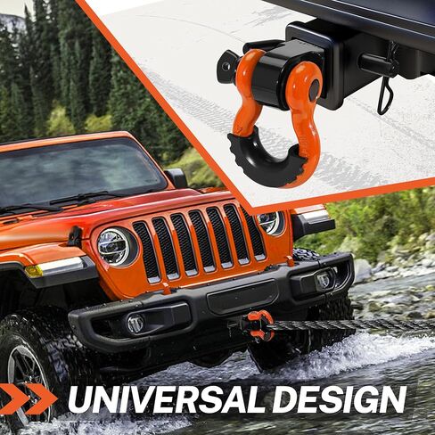 مجموعة استقبال وصلة القيد 2 بوصة، مع تكبل حلقة على شكل حرف D 3/4 بوصة ودبوس لولبي 5/8 بوصة، أقصى قوة للكسر 45000 رطل، لاستعادة السيارة (أحمر) in Kuwait