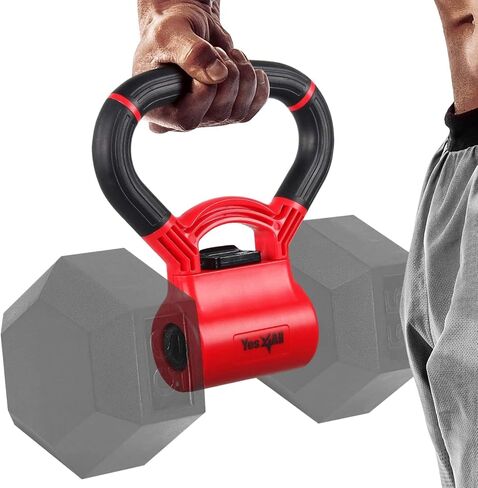 Yes4All Kettlebells Grip, Dumbbell Grip Handle, Convert Dumbbells into Kettlebell for Home Gym, Kettlebell for Weights Plate in Saudi Arabia