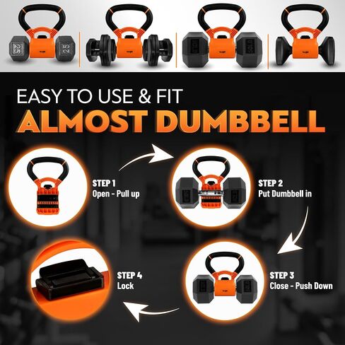 Yes4All Kettlebells Grip, Dumbbell Grip Handle, Convert Dumbbells into Kettlebell for Home Gym, Kettlebell for Weights Plate in Saudi Arabia