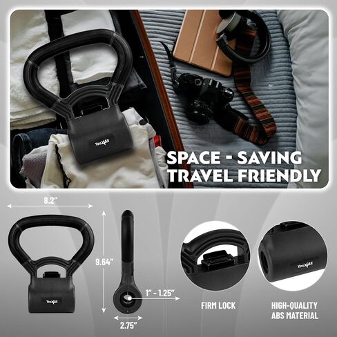 Yes4All Kettlebells Grip, Dumbbell Grip Handle, Convert Dumbbells into Kettlebell for Home Gym, Kettlebell for Weights Plate in Saudi Arabia