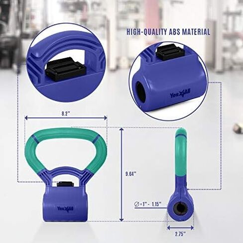 Yes4All Kettlebells Grip, Dumbbell Grip Handle, Convert Dumbbells into Kettlebell for Home Gym, Kettlebell for Weights Plate in Saudi Arabia