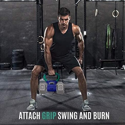 Yes4All Kettlebells Grip, Dumbbell Grip Handle, Convert Dumbbells into Kettlebell for Home Gym, Kettlebell for Weights Plate in Saudi Arabia